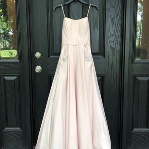 Pale pink formal dress gown